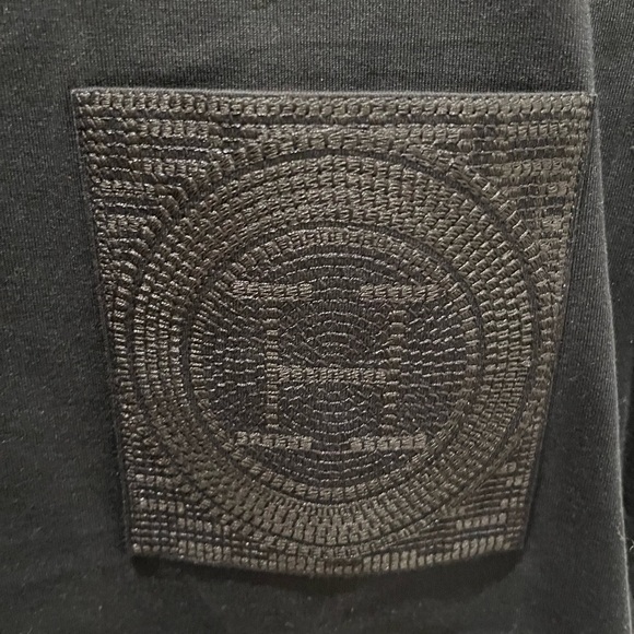 NWT Hermes Embroidered pocket t-shirt Short Sleeve Tee Shirt Black US 6 S - Picture 9 of 10